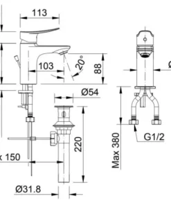 Vòi Lavabo INAX LFV-502S Nóng Lạnh - 10 Vòi Lavabo INAX LFV-502S Nóng Lạnh - 9