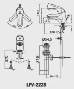 Vòi Lavabo INAX LFV-222S Nóng Lạnh - 10 Vòi Lavabo INAX LFV-222S Nóng Lạnh - 9