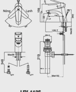 Vòi Lavabo INAX LFV-112S Nóng Lạnh - 10 Vòi Lavabo INAX LFV-112S Nóng Lạnh - 9