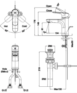 Vòi Lavabo INAX LFV-1402S Nóng Lạnh - 10 Vòi Lavabo INAX LFV-1402S Nóng Lạnh - 9