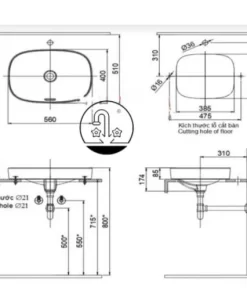 Chậu Rửa Lavabo INAX AL-642V Đặt Bàn Aqua Ceramic - 10 Chậu Rửa Lavabo INAX AL-642V Đặt Bàn Aqua Ceramic - 9