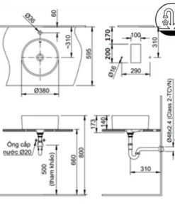Chậu Rửa Lavabo INAX AL-295V Đặt Bàn Aqua Ceramic - 14 Chậu Rửa Lavabo INAX AL-295V Đặt Bàn Aqua Ceramic - 13