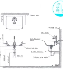 Chậu Rửa Lavabo INAX L-345V Bán Âm Bàn - 10 Chậu Rửa Lavabo INAX L-345V Bán Âm Bàn - 9