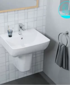 Chậu Rửa Lavabo INAX AL-312V/L-298VC Kèm Chân Ngắn Treo Tường Aqua Ceramic - 11