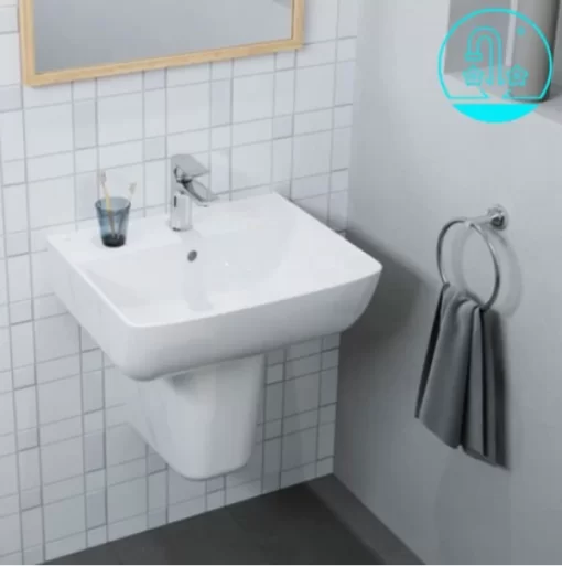 Chậu Rửa Lavabo INAX AL-312V/L-298VC Kèm Chân Ngắn Treo Tường Aqua Ceramic - 5