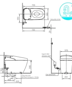 Bồn Cầu Điện Tử INAX AC-G216VN Trắng - 11