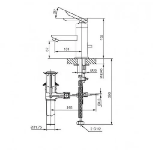 Vòi Sen Tắm INAX BFV-4000S Tay Sen Mạ Nóng Lạnh - 5