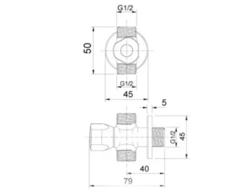 Van Vặn Khóa INAX A-703-7 2 Chiều - 5