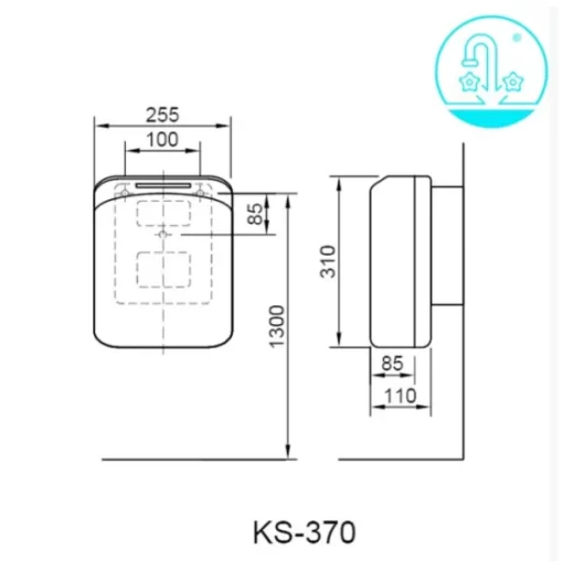 Máy Sấy Tay INAX KS-370 Dùng Điện 220V - 5