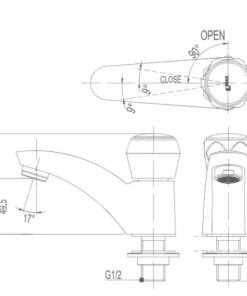 Vòi Lavabo INAX LFV-12A Lạnh - 10 Vòi Lavabo INAX LFV-12A Lạnh - 9