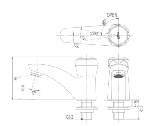 Vòi Lavabo INAX LFV-12A Lạnh - 5