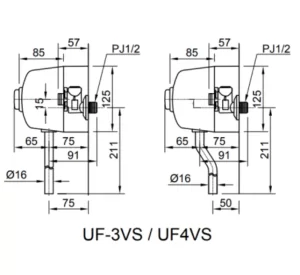 Van Xả Nhấn Tiểu Nam INAX UF-4VS Ống Cong - 9