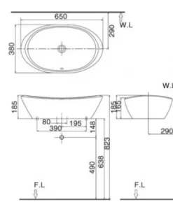 Chậu Rửa Lavabo INAX L-465V Đặt Bàn - 9