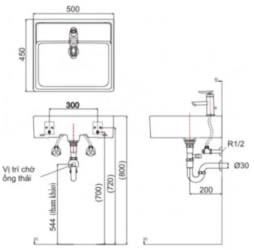 Chậu Rửa Lavabo INAX L-293V Đặt Bàn - 5