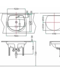 Chậu Rửa Lavabo INAX AL-2094V Âm Bàn Aqua Ceramic - 10 Chậu Rửa Lavabo INAX AL-2094V Âm Bàn Aqua Ceramic - 9