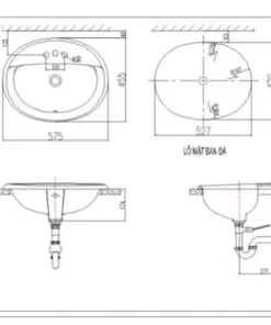 Chậu Rửa Lavabo INAX L-2395V Dương Vành - 10 Chậu Rửa Lavabo INAX L-2395V Dương Vành - 9