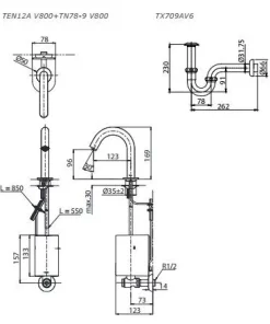 Vòi Lavabo TOTO TEN12ANV900/TN78-9V900 Cảm Ứng Nước Lạnh - 9