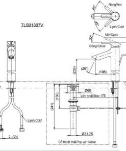 Vòi Lavabo TOTO TLS01307V Gật Gù Nóng Lạnh LB - 10 Vòi Lavabo TOTO TLS01307V Gật Gù Nóng Lạnh LB - 9