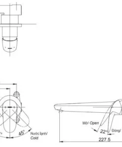 Vòi Lavabo TOTO TLS03307B Gật Gù Nóng Lạnh Gắn Tường LC (2 Lỗ) - 10 Vòi Lavabo TOTO TLS03307B Gật Gù Nóng Lạnh Gắn Tường LC (2 Lỗ) - 9