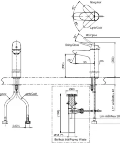 Vòi Lavabo TOTO TLS04304V Gật Gù Nóng Lạnh LF - 10 Vòi Lavabo TOTO TLS04304V Gật Gù Nóng Lạnh LF - 9