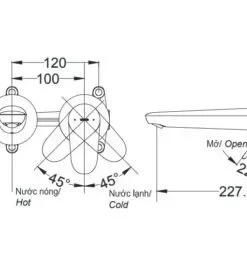 Vòi Lavabo TOTO TLS04309B Gật Gù Nóng Lạnh Gắn Tường LF (2 Lỗ) - 10 Vòi Lavabo TOTO TLS04309B Gật Gù Nóng Lạnh Gắn Tường LF (2 Lỗ) - 9