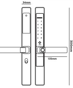 KHÓA ĐIỆN TỬ HUBERT HB CN68 SILVER GRAY - 7