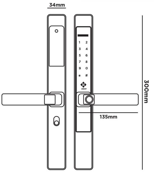 KHÓA ĐIỆN TỬ HUBERT HB CN68 SILVER GRAY - 3
