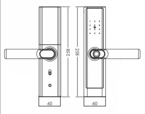 KHÓA CỬA VÂN TAY HUBERT HB CG39 BLACK - 3
