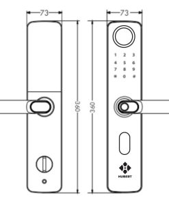 KHÓA CỬA VÂN TAY HUBERT HB CG66 COPPER - 9