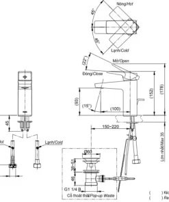 Vòi Lavabo TOTO TVLM108RU Gật Gù Nóng Lạnh RUFICE - 10 Vòi Lavabo TOTO TVLM108RU Gật Gù Nóng Lạnh RUFICE - 9