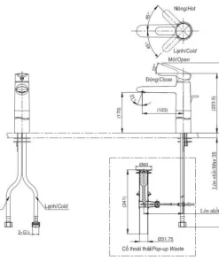 Vòi Lavabo TOTO TVLM111NS Gật Gù Nóng Lạnh NEW STANDARD - 9