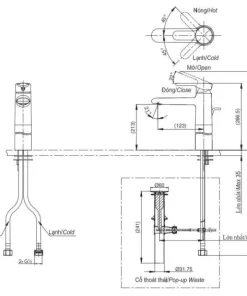 Vòi Lavabo TOTO TVLM112NS Gật Gù Nóng Lạnh NEW STANDARD - 9