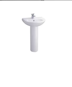 Chậu Rửa Lavabo COTTO C014/C411 Treo Tường Kèm Chân Dài - 5