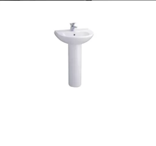 Chậu Rửa Lavabo COTTO C014/C411 Treo Tường Kèm Chân Dài - 3