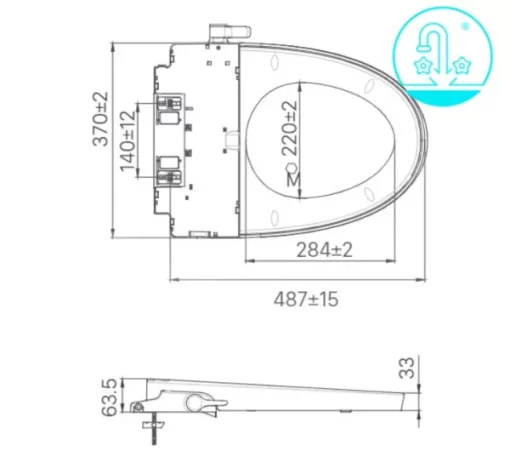 Nắp Bồn Cầu Rửa Cơ INAX CW-S32VN - 5