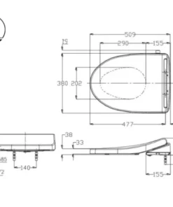 Nắp rửa cơ TOTO TCW1211A#NW1 (E4) - 14 Nắp rửa cơ TOTO TCW1211A#NW1 (E4) - 13