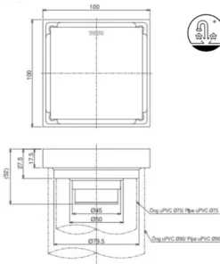 Phễu Thoát Sàn TOTO TVBA413 - 13