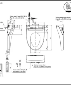 Nắp Rửa Điện Tử Washlet TOTO TCF34320GAA#NW1 Dòng S5 - 9