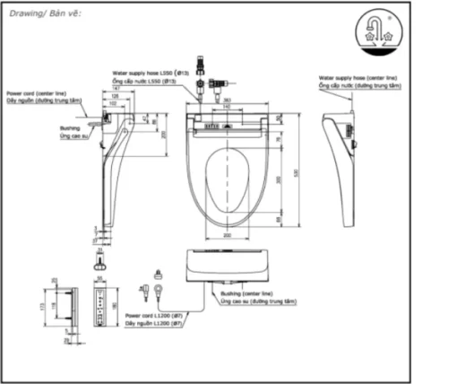 Nắp Rửa Điện Tử Washlet TOTO TCF34320GAA#NW1 Dòng S5 - 5