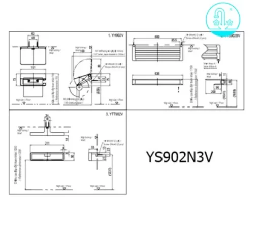 Bộ Phụ Kiện TOTO YS902N3V 3 Món - 5