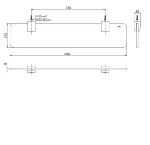 Kệ Kính TOTO YAK201GV - 5