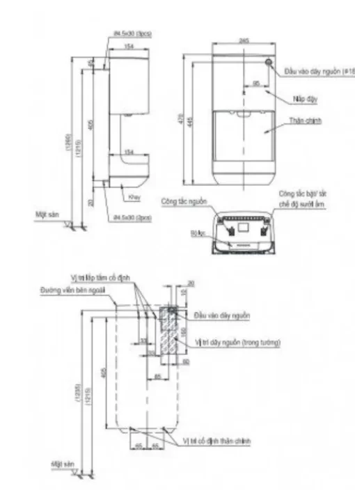 Máy Sấy Tay TOTO TYC322W Treo Tường - 5