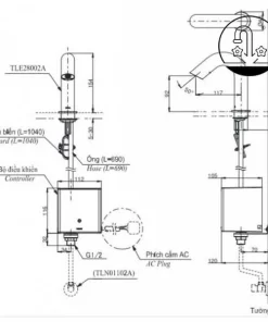 Vòi Lavabo TOTO TLE29002A/TLE04502A1/TLN01102A Cảm Ứng Nước Lạnh - 14 Vòi Lavabo TOTO TLE29002A/TLE04502A1/TLN01102A Cảm Ứng Nước Lạnh - 13