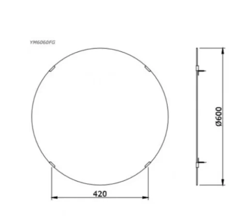 Gương Phòng Tắm TOTO YM6060FG Chống Mốc - 5