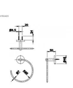 Vòng Treo Khăn TOTO TX702AES - 9