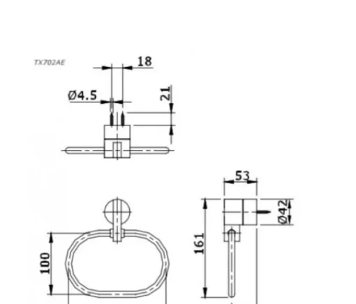 Vòng Treo Khăn TOTO TX702AE - 5