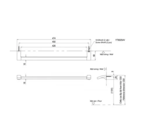 Thanh Vắt Khăn TOTO YT903S4V - 5