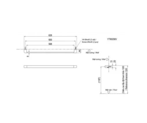 Thanh Vắt Khăn TOTO YT902S6V - 5