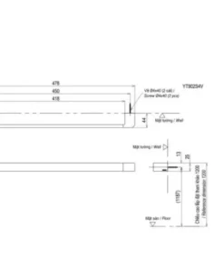 Thanh Vắt Khăn TOTO YT902S4V - 9