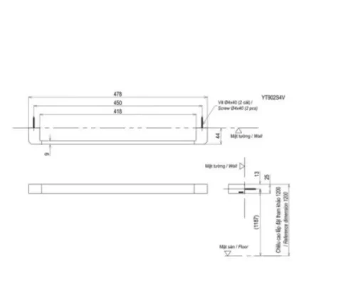 Thanh Vắt Khăn TOTO YT902S4V - 5